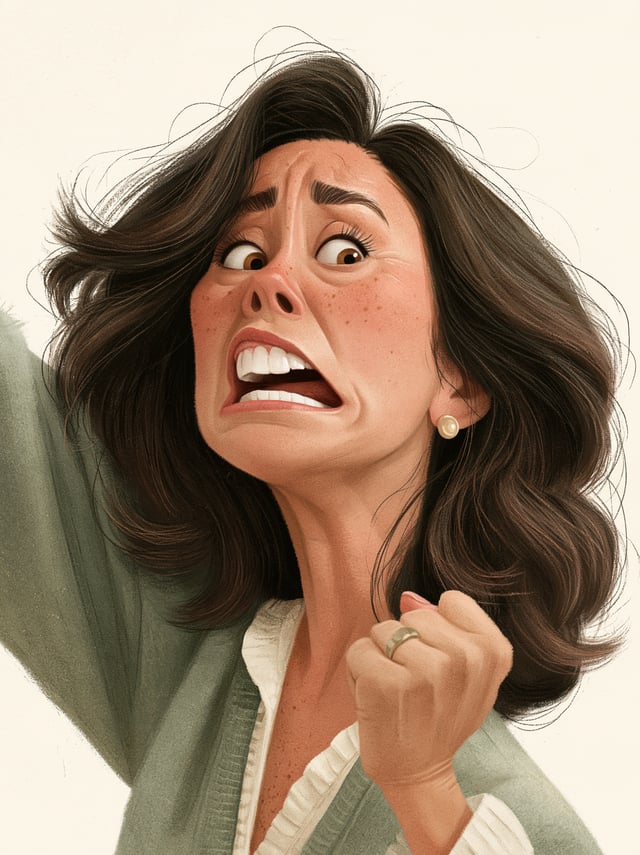 artistic portrait of a beautiful character in a cheeky dr…