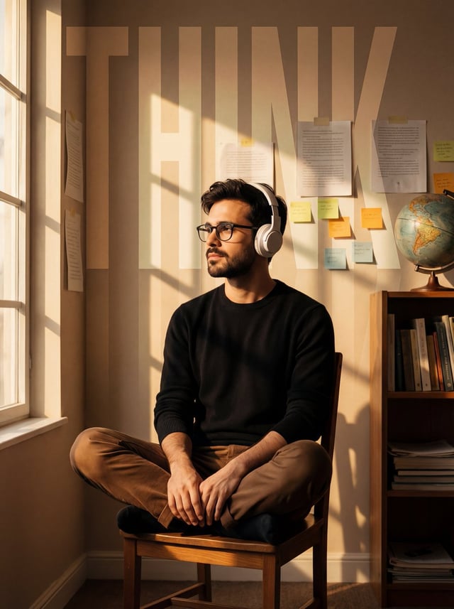 A cinematic portrait of a young man in the uploaded image…