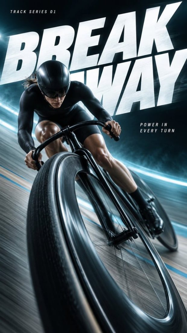 Create a finished premium sports campaign poster, 9:16, f…